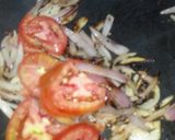 A picture of step 1 of Achari Anday Chana.