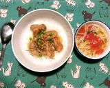 Hình bước làm 4 của món Cơm gà rim hành tây