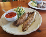 Foto del paso 12 de la receta: Caballa al horno con salsa de pimiento y patata