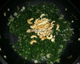 A picture of step 6 of Sauteed Sukuma Wiki with Toasted Cashew Nuts.