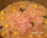 A picture of step 9 of Chicken, Corn, and Mushroom Congee.