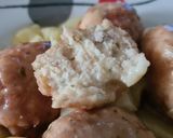 Foto del paso 9 de la receta: Albóndigas de merluza y gambas en salsa de vino blanco