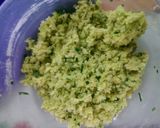 A picture of step 2 of Pan coconut laddu.
