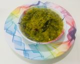 A picture of step 6 of Moong dal palak leaves sabji.