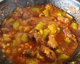 A picture of step 6 of Methi Muthiya Tameta Galka Nu Shaak - Fist-Shaped Fried Methi Dumpling In Sponge Gourd Tomato Curry.