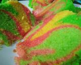 Foto langkah ke 11 dari resep Steamed Rainbow Cake 🍰ala Ny Liem.