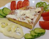 Sajtos, tojásos kenyérkockák recept fázis 7 fotója