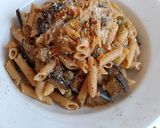 Foto del paso 7 de la receta: Macarrones integrales con berenjena y alcaparras con salsa cremosa de parmesano
