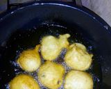 A picture of step 2 of Puff puff with dry fruit.
