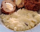 Főtt tojással töltött húsgombóc Air fryerben sütve glutenmentesen recept fázis 5 fotója