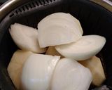 Foto del paso 2 de la receta Merluza con crema de patatas y aceite de ñora con thermomix