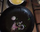 A picture of step 1 of Chapati egg roll.