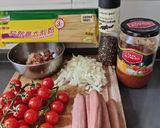 A picture of step 2 of Sausage Spaghetti.