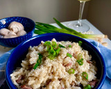 Foto del paso 7 de la receta: Risotto de champiñones, cebollita y bacon!