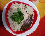 A picture of step 5 of Jeera rice.