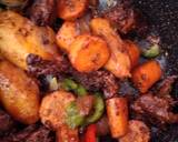 Stir fried vegetable rice and pan grilled beef recipe step 3 photo