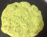 A picture of step 3 of Pancakes with peas.