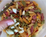 Foto del paso 10 de la receta: Ensalada de pasta con pavo al ajillo | ¡Plato de aprovechamiento!