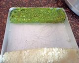 A picture of step 5 of Tricolour barfi.