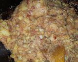 A picture of step 3 of Alu ka bhurta.