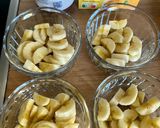 Une image de l'étape 3 de Crème dessert de tapioca à la pâte à tartiner et à la banane.