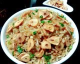 A picture of step 2 of Garlic Butter Fried Rice.