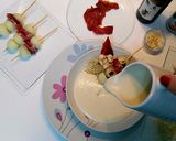 Foto del paso 13 de la receta: Ajoblanco de melón con ensalada de germinados y brocheta de melón con jamón
