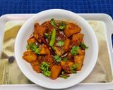 A picture of step 3 of Falahari Khatta Mitha Kaddu Aloo Sabzi.