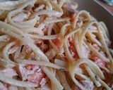 Une image de l'étape 5 de Salade de pâte aux deux saumons.