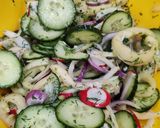 Kalocsai Krumlis hús Kapros tejfölös Savanyúság recept fázis 2 fotója