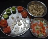 A picture of step 1 of Lobia veg salad (Black eyed pea salad).