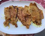 Une image de l'étape 5 de Bacon mariné tomate et épices grillé à la plancha.