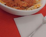 Foto del paso 4 de la receta: Corbatitas con salsa de tomate y carne