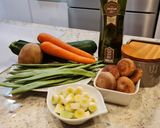 Foto del paso 1 de la receta Crema de puerros, judías verdes, shiitake y zanahorias