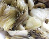 Hình bước làm 1 của món Cải chua trộn mắm đường