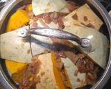 A picture of step 3 of Dulce de Calabaza.
