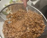 A picture of step 2 of Farro salad with artichoke and sun-dried tomatoes.