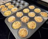 A picture of step 9 of Apple Walnut Crumble Muffins.