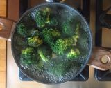 A picture of step 1 of Mezze Maniche with Broccoli Cream and Sausage.