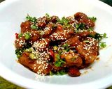 A picture of step 4 of Sesame Chicken.