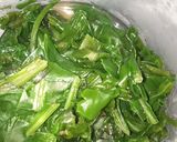A picture of step 1 of Palak paneer❤.