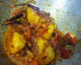 A picture of step 3 of Duck egg curry.