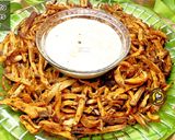 A picture of step 5 of Sweet Potato French Fries In Airfryer With Cheesy Dip.
