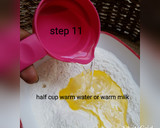 A picture of step 12 of Bow tie buns.