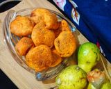A picture of step 9 of Amrood k pakoray.
