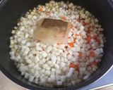 A picture of step 9 of Japanese Vegetable Miso Soup (Keno-Shiru).