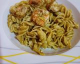Foto langkah ke 4 dari resep Fusilli Pesto Udang.