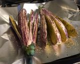 Une image de l'étape 3 de Aubergines graffiti farcies jambon oignon tomates et mozzarella di buffala.