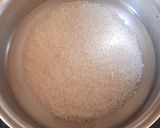 A picture of step 1 of Butterfly Pea Flower Samak Rice.