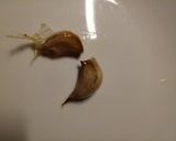 A picture of step 1 of Roasted garlic and parsley mash.